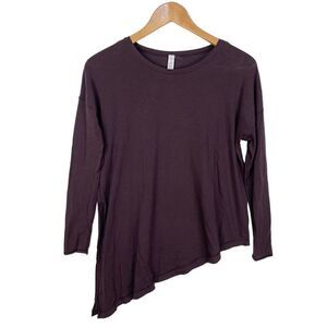 Lululemon Long Sleeve Shirt Asymmetrical Hem Dark Purple Top women’s size 4